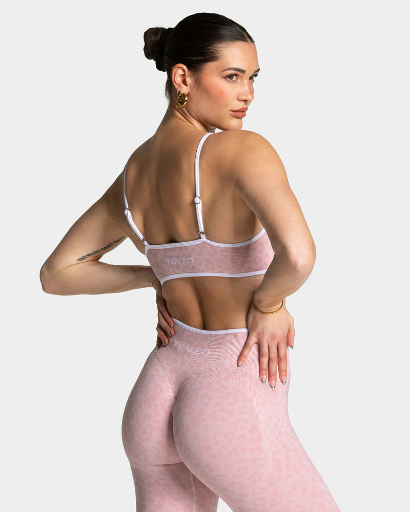 Brassière Contrastline « léopard rose »