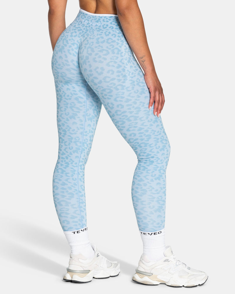 Legging Contrastline « Léopard bleu layette »