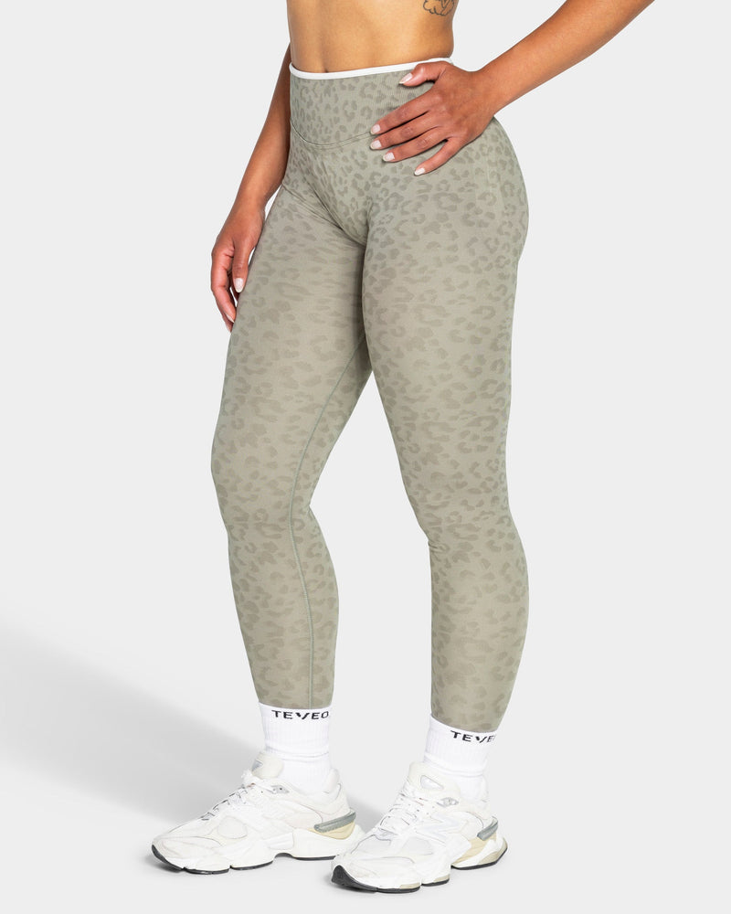 Legging Sculpt Scrunch Contrastline « Léopard kaki »