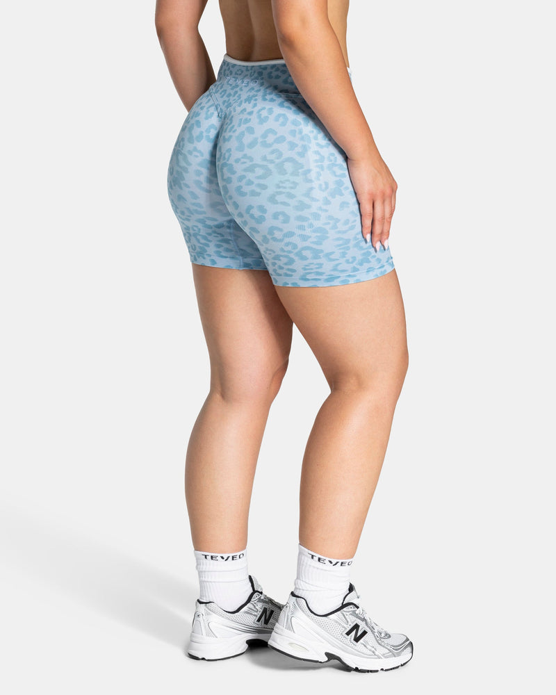 Short Contrastline « Léopard bleu layette »