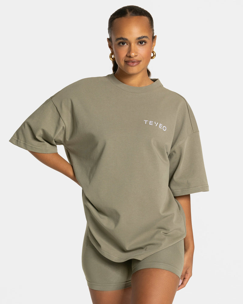 T-shirt oversize Signature « Kaki »