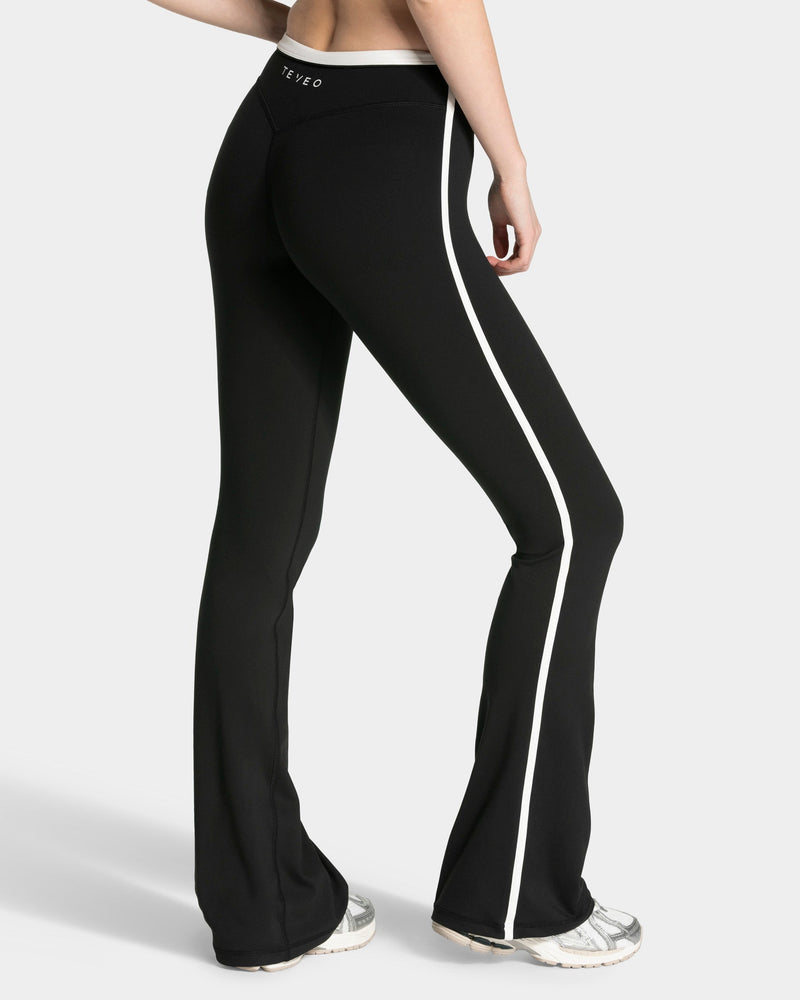 Legging évasé à coupe longue Soft « Noir »