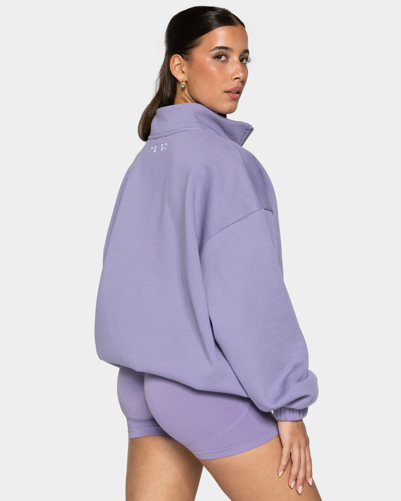 Sweat-shirt demi-zippé Femme « lavande »