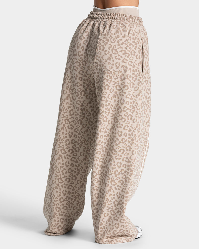 Pantalon de jogging Wide Leg Contrastline « léopard »