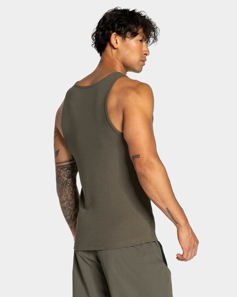 Débardeur côtelé Workout « Olive »