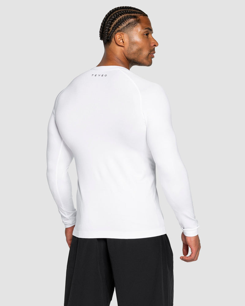 Haut à manches longues Workout sans coutures « blanc »