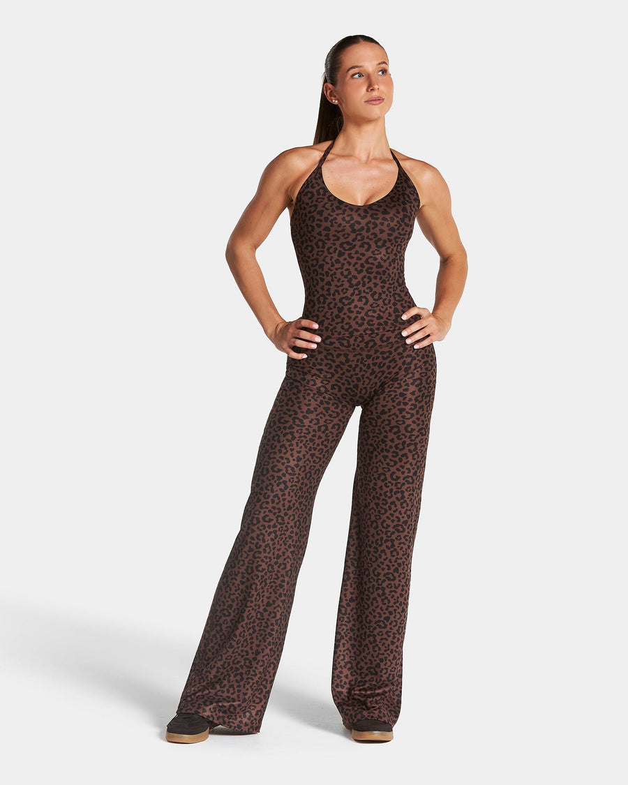 Pantalon à jambe droite standard Allrounder « Léopard Walnut »