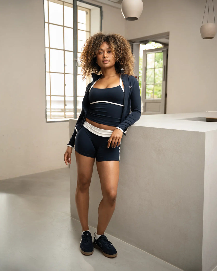 Veste de sport zippée sculptante Soft « Midnight »