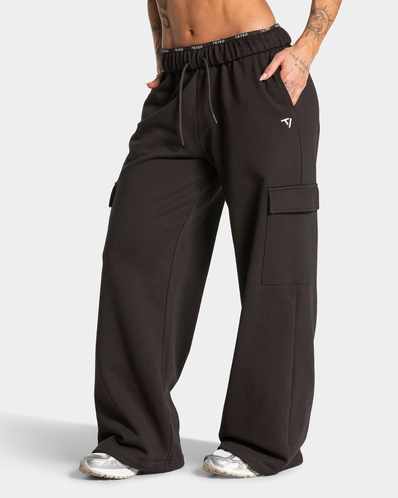 Pantalon de jogging cargo Wide Leg Lift « Dark Chocolate »