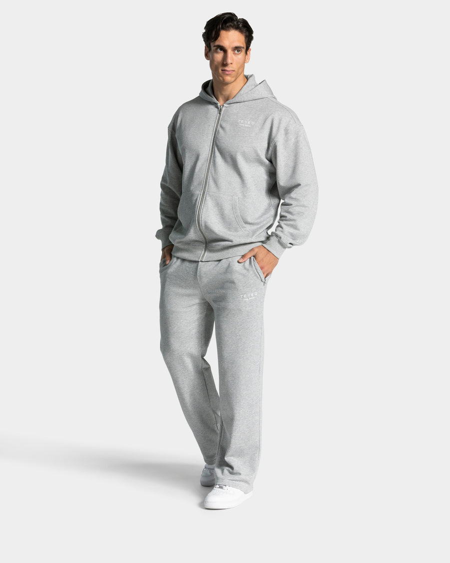 Sweat à capuche zippé Lifting Journey « gris clair chiné »