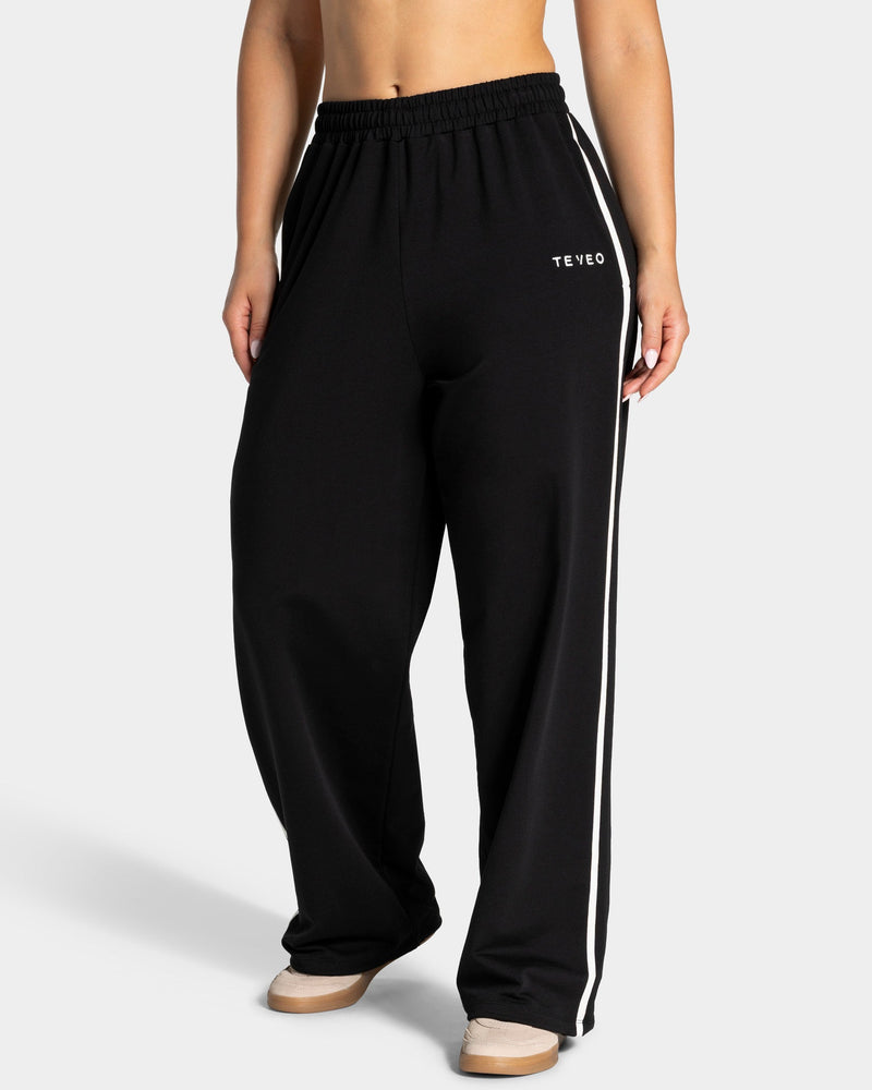 Pantalon de jogging Wide Leg coupe longue Soft « Noir »