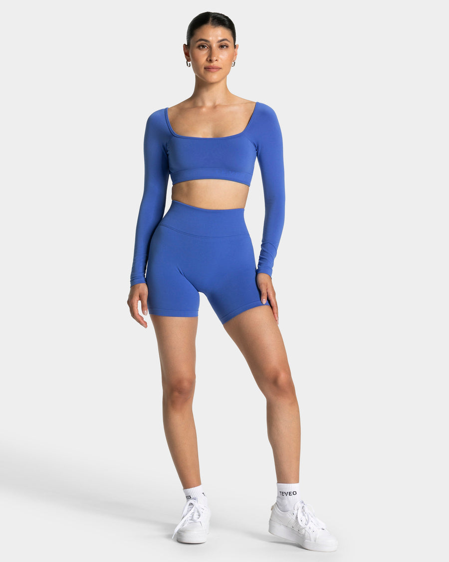 Haut à manches longues Backless Femme « bleu roi »