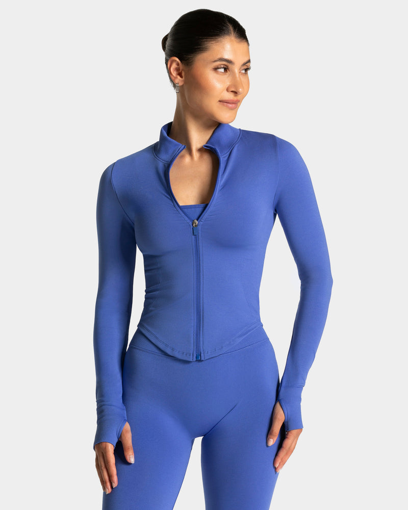 Veste de sport zippée Shaping Femme « bleu roi »