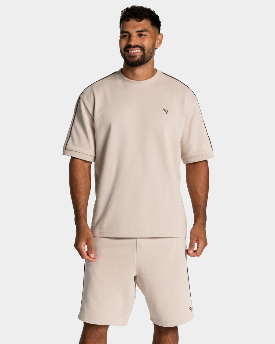 T-shirt oversize Contrastline « Cream »