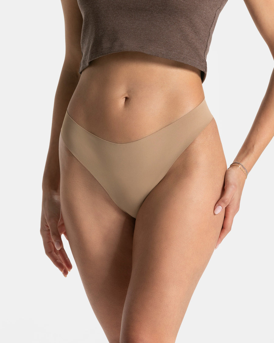 Tanga Seamless Padded (lot de 2) « caramel »