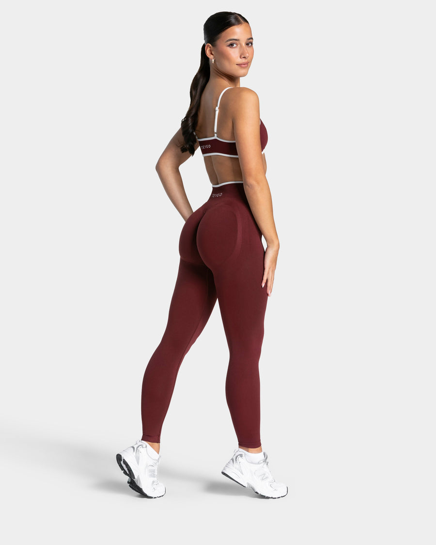 Legging Sculpt Scrunch Contrastline « bordeaux »
